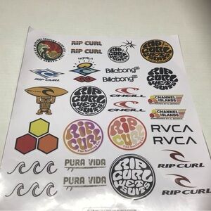 Rip Curl RVCA O’NEILL Sticker Sheet